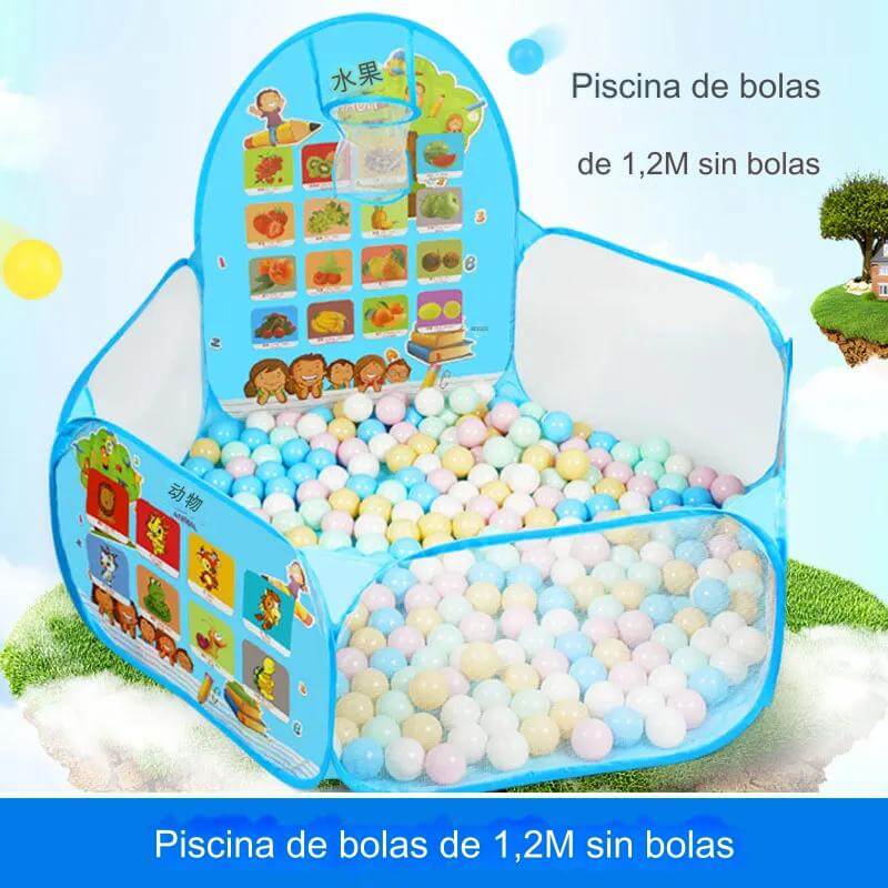 CARPA, TÚNEL Y PISCINA DE PELOTAS 3EN1* GANA 50 PELOTAS