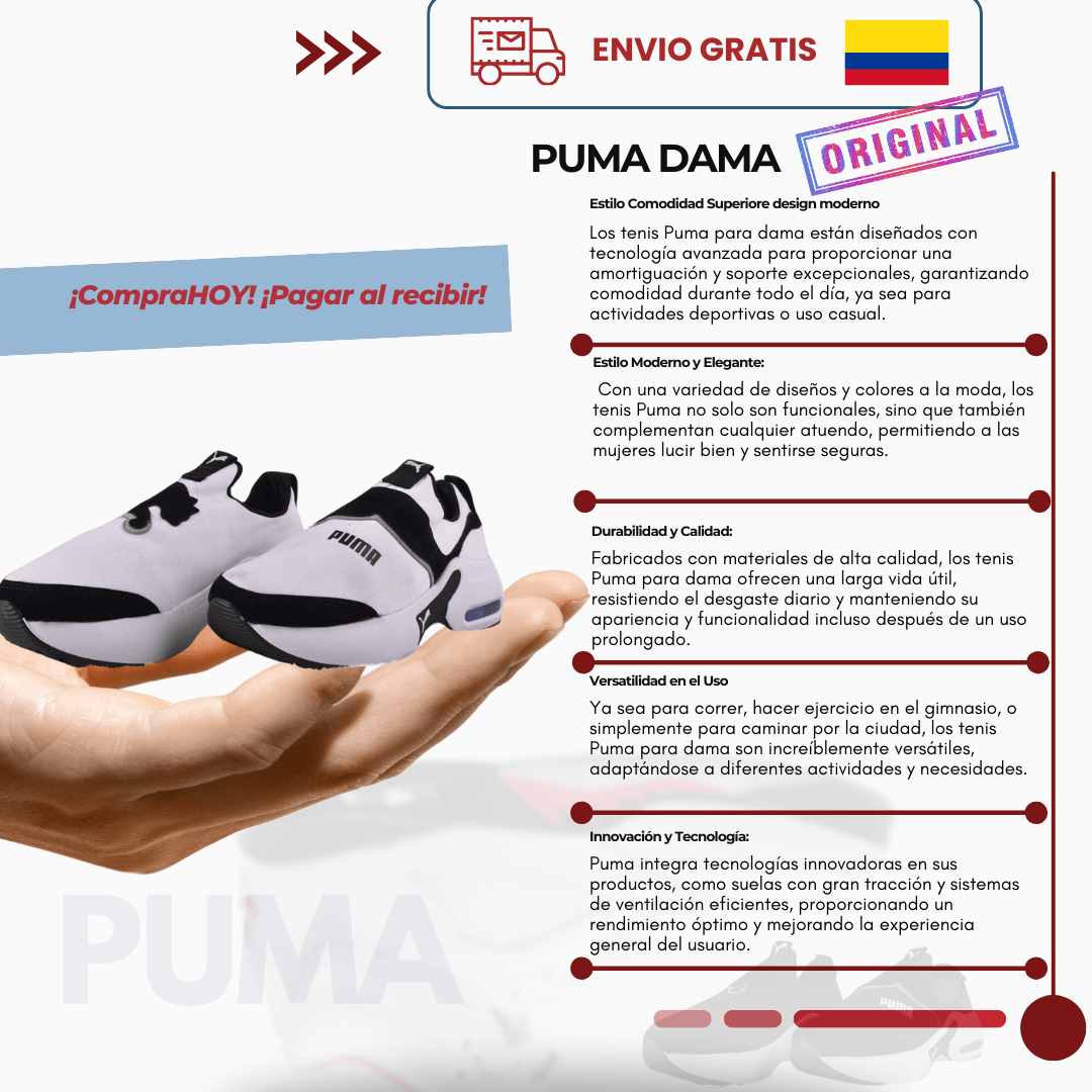 Puma exclusivo 2024 - Tenis Ortopédico