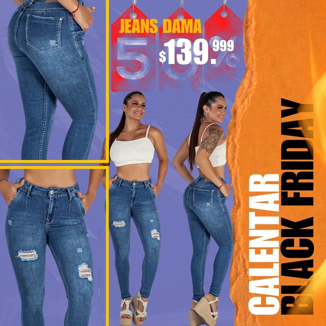 Jeans Dama Poderoso - Envio  Gratis a toda Colombia 🚚