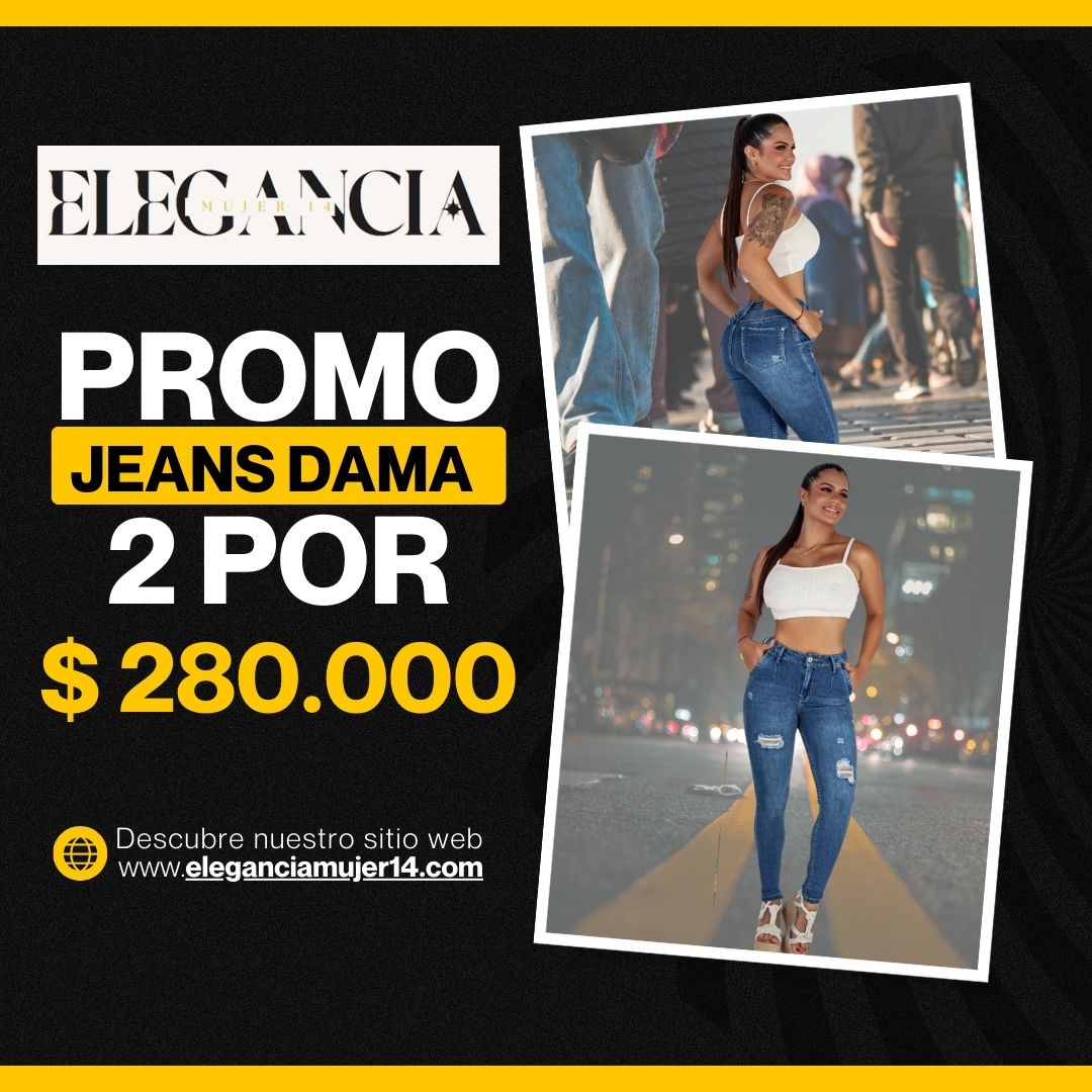 Jeans Dama Poderoso - Envio  Gratis a toda Colombia 🚚